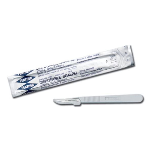 Picture of GF Health Products 2975-15 No. 15 Feather Conventional Disposable Sterile Scalpels - Pack of 20