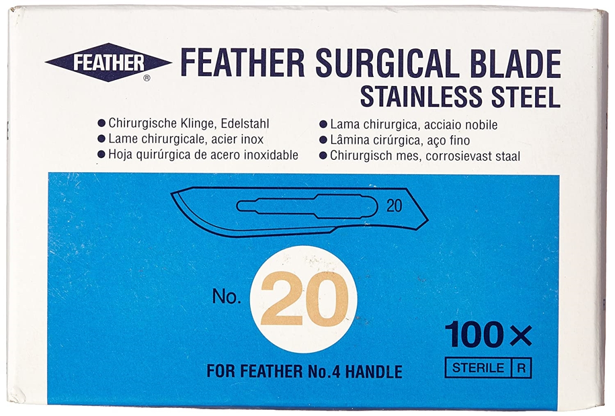 Picture of GF Health Products 2976-20 No. 20 Feather Sterile Surgical Blades - Pack of 10
