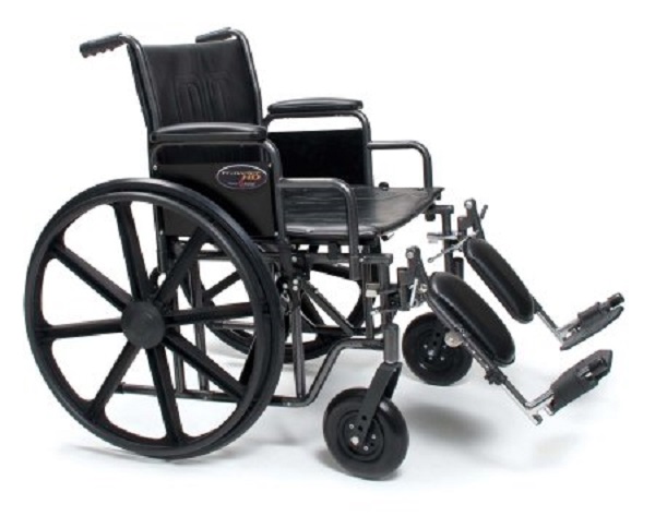 3G010520 24 x 18 in. Detachable Desk Arm Wheel Chair with Swingaway Footrest, Black -  GF Health Products