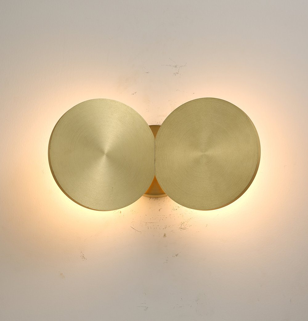 MB8217-2-GOLD Aluminium Nyla Wall Light, Gold