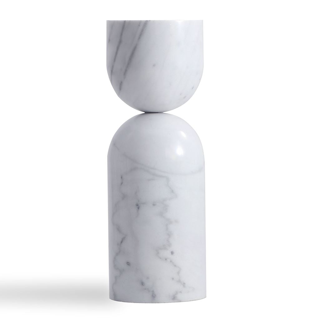 Oceane Marble Side Table, White