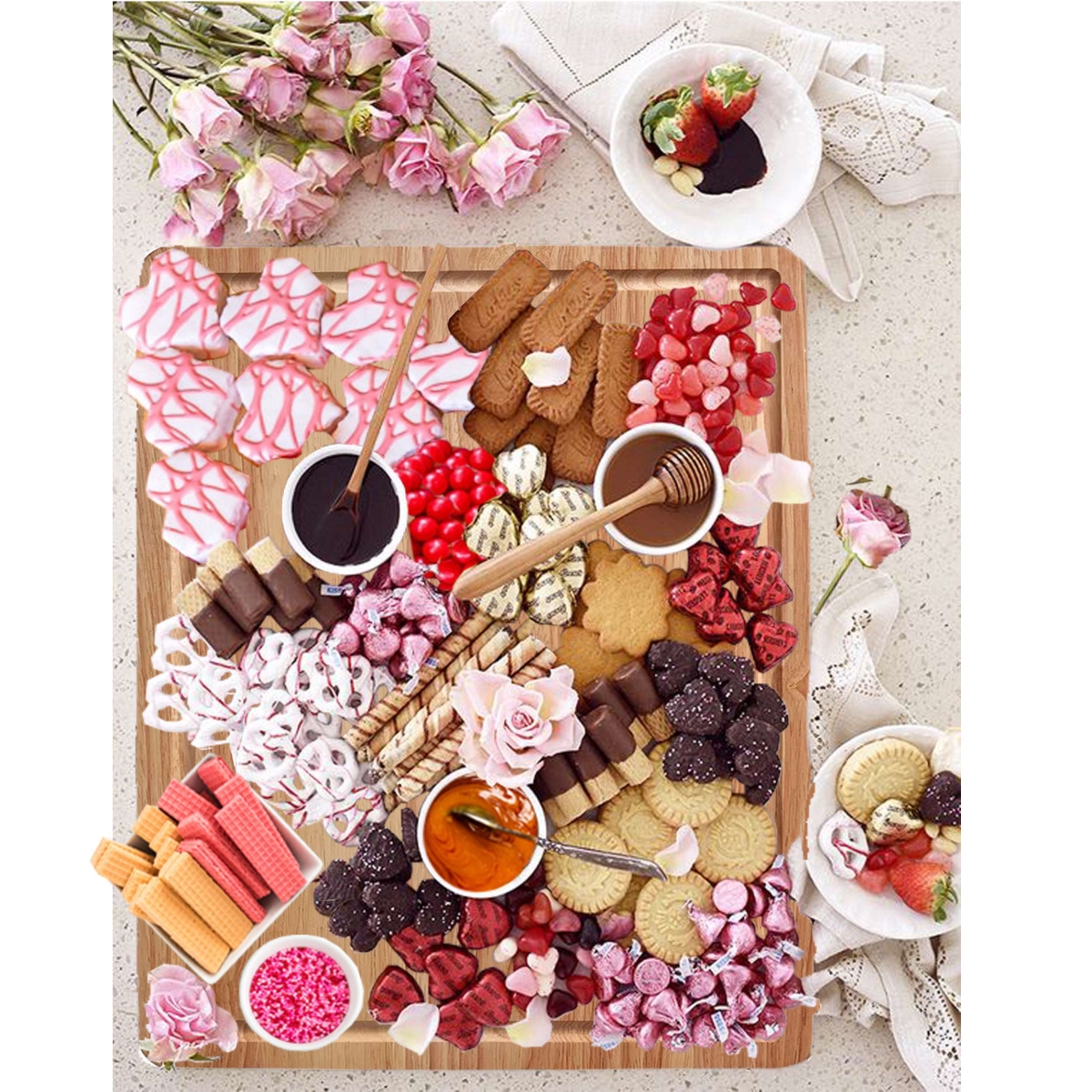 Picture of Gift Basket 8161502 Valentine Treats Charcuterie Board