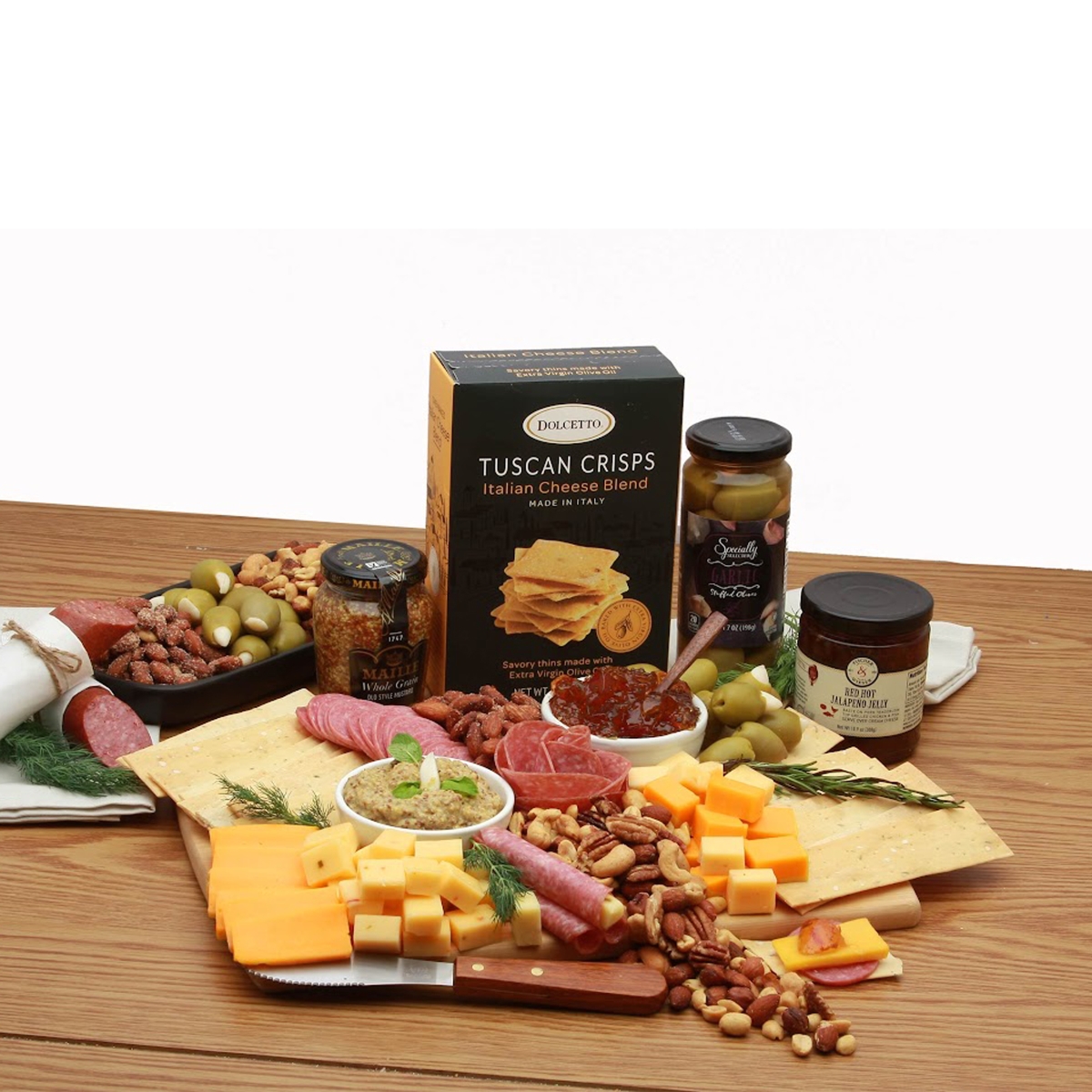 Picture of GBDS 821452 Classic Gourmet Cheese and Snacks Charcuterie Board - 821452