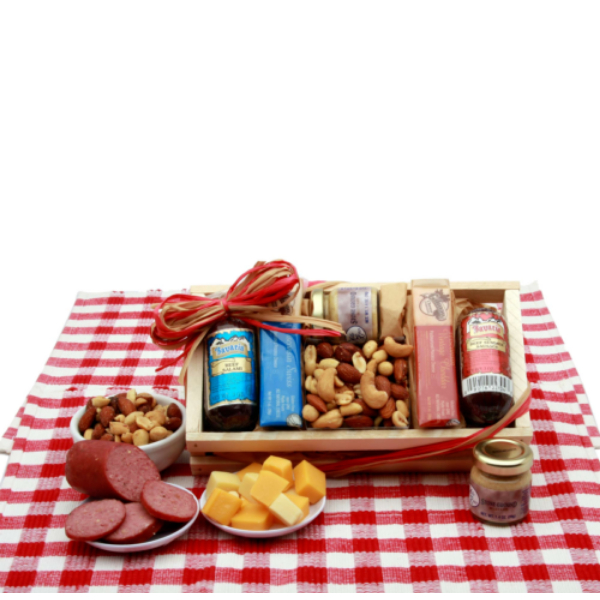 Picture of Gift Basket Drop 821052 Signature Sampler Meat & Cheese Snack Set - Gourmet Assortment