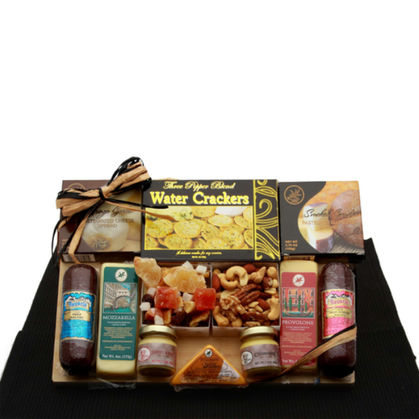 Picture of Gift Basket Drop 821171 Savory Selections Meat & Cheese Gourmet Gift Board Basket