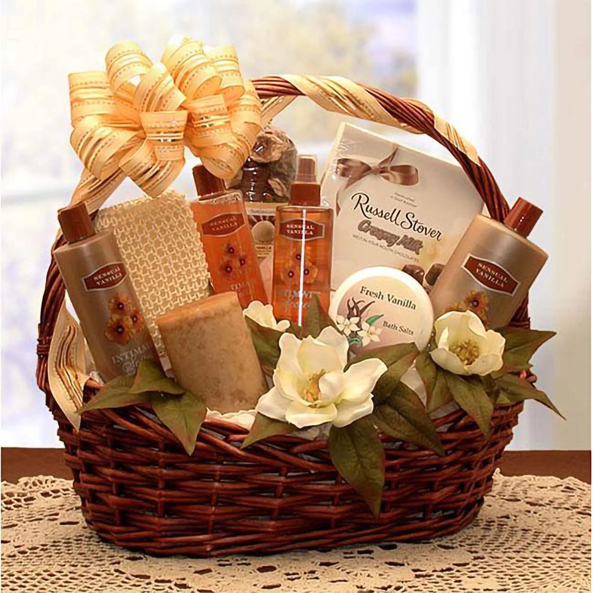 Picture of Gift Basket Drop 970061 Vanilla Luxuries Bath & Body Spa Basket Gifts for Women
