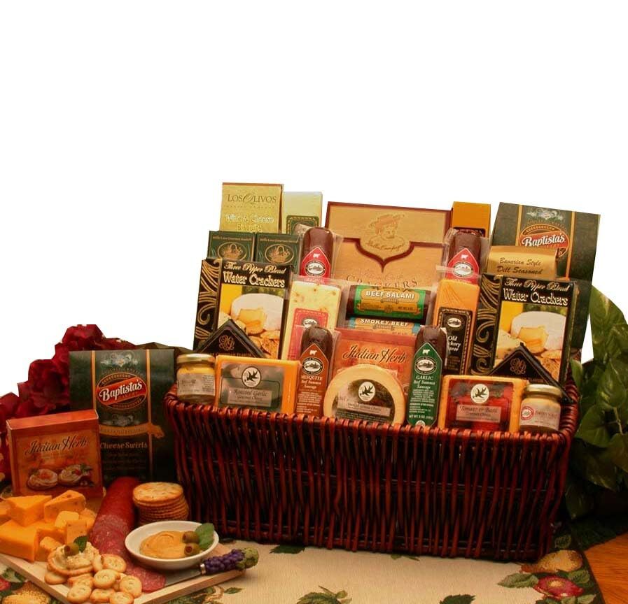 Picture of Gift Basket Drop 9700171 A Classic Selection Deluxe Meat & Cheese Gourmet Gift Baskets