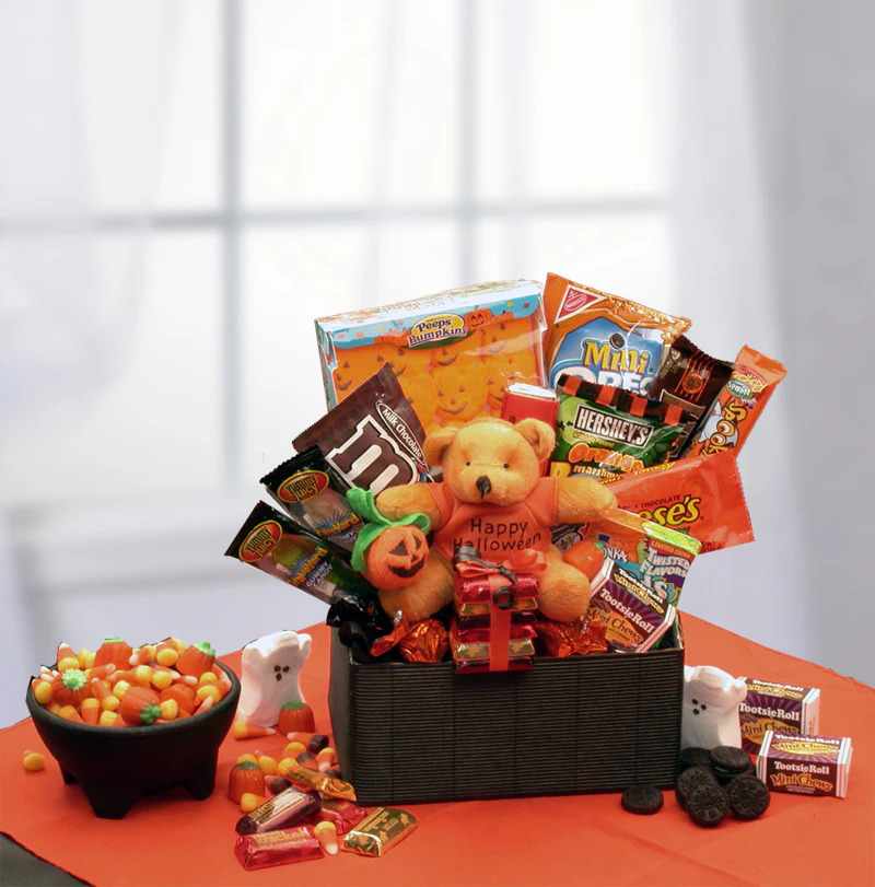 Picture of Gift Basket Drop 914293 Halloween Goodies Gift Basket Box