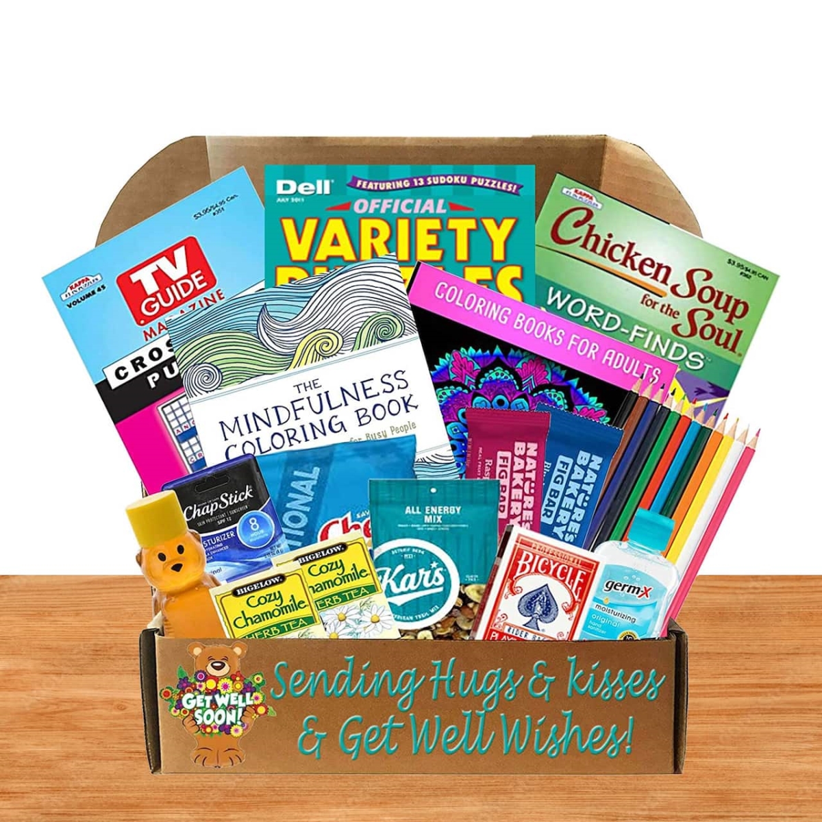 Picture of Gift Basket Drop 8113792 Hugs & Kisses Get Well Soon Care Gifts for Women