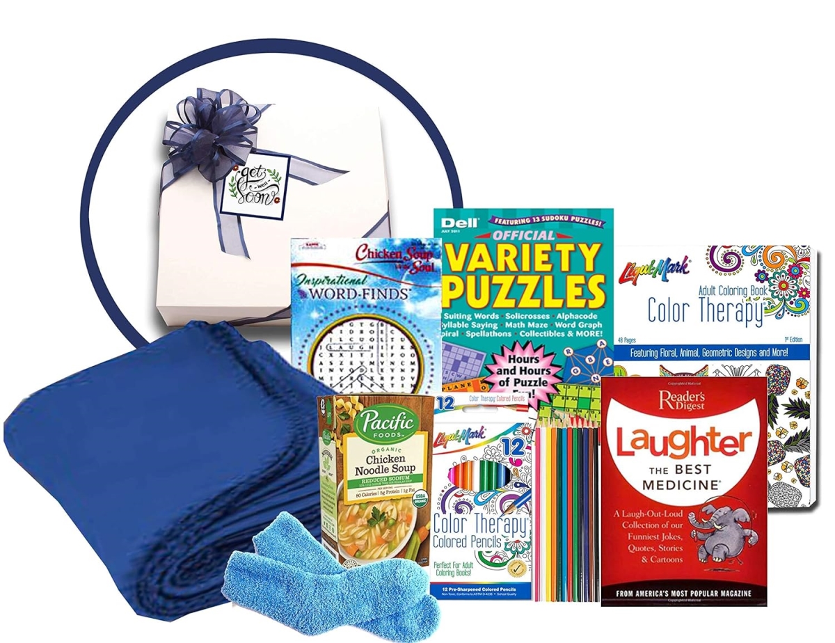 Picture of Gift Basket Drop 8113951 Deluxe Laughter Is The Best Medicine Get Well Soon Basket Gifts for Women