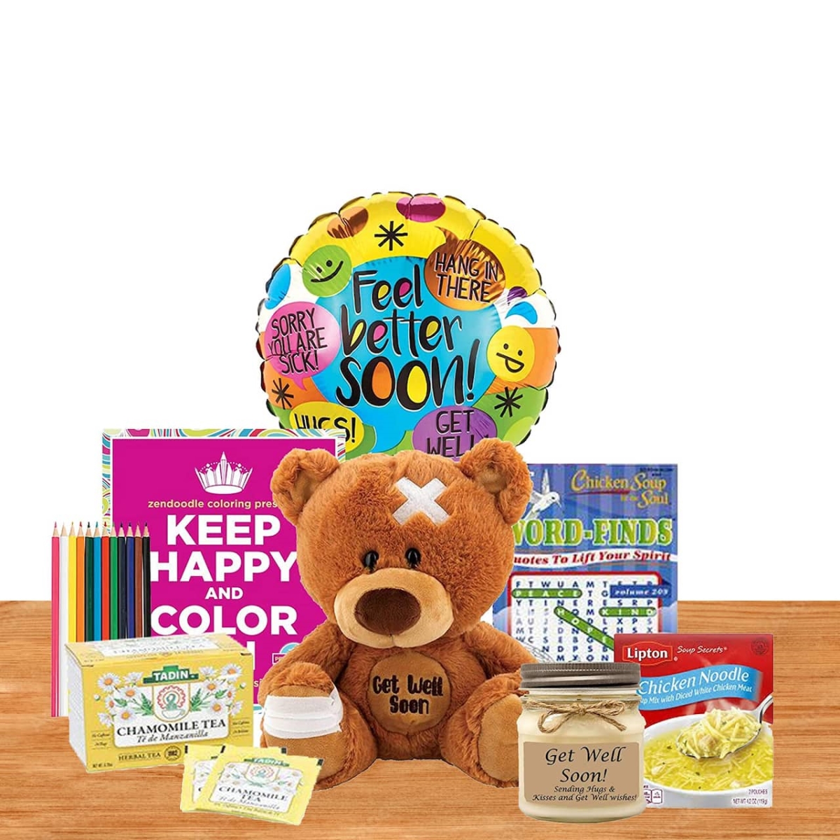 Picture of Gift Basket Drop 8113735 Sending Good Vibes Get Well Soon Care Gifts for Women