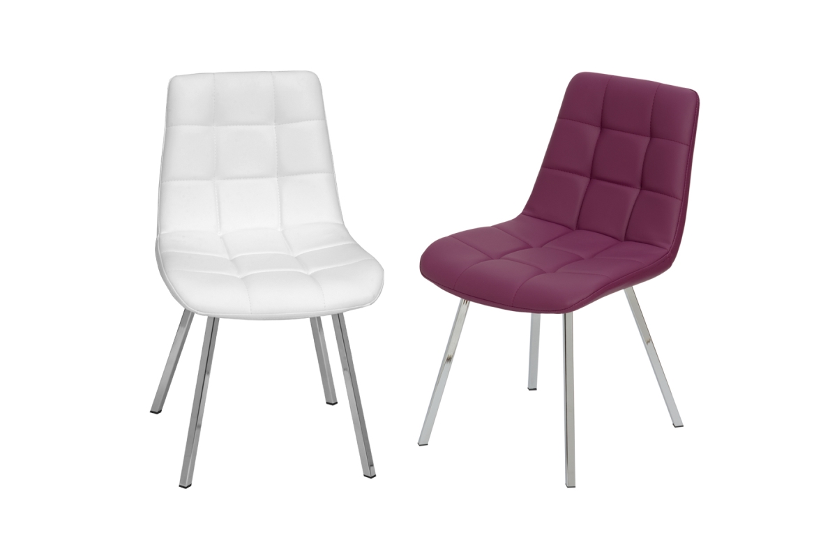 Picture of Gift Mark 3081PW Mid-Century Modern Kids Arm Chair&#44; Purple & White - Set of 2