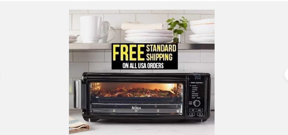 Picture of IIISOAA OPSDS Ninja SP101 Foodi 8-in-1 Digital Air Fryer Space Saver Large Toaster Oven-Black