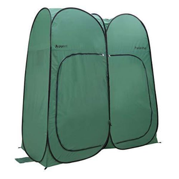 Gigatent  Two Room Pop Up Pod Portable Shower Camping Changing Tent, Light Green - Extra Large