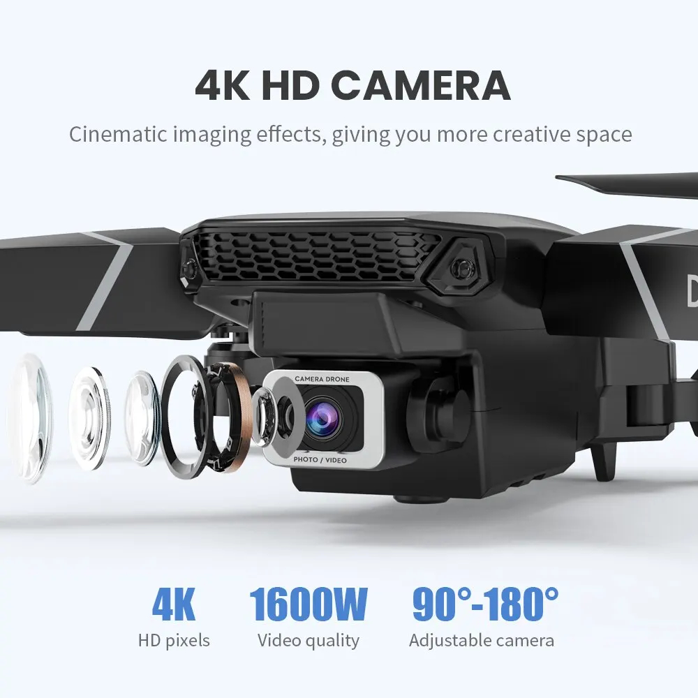 NM58327 8k Drone Dual Camera High Hold Mode Foldable Mini Remote Control Wireless Network Aerial Photography Quadcopter Toy