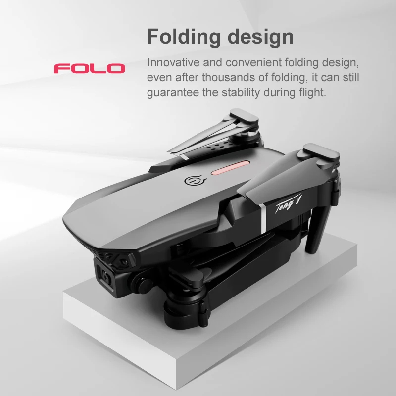NM58388   E88 Pro Wi-Fi FPV Drone Wide Angle HD 4K 1080P Camera Height Hold Foldable Quadcopter Drone RC Helicopter Toys Gift -  UNO1RC