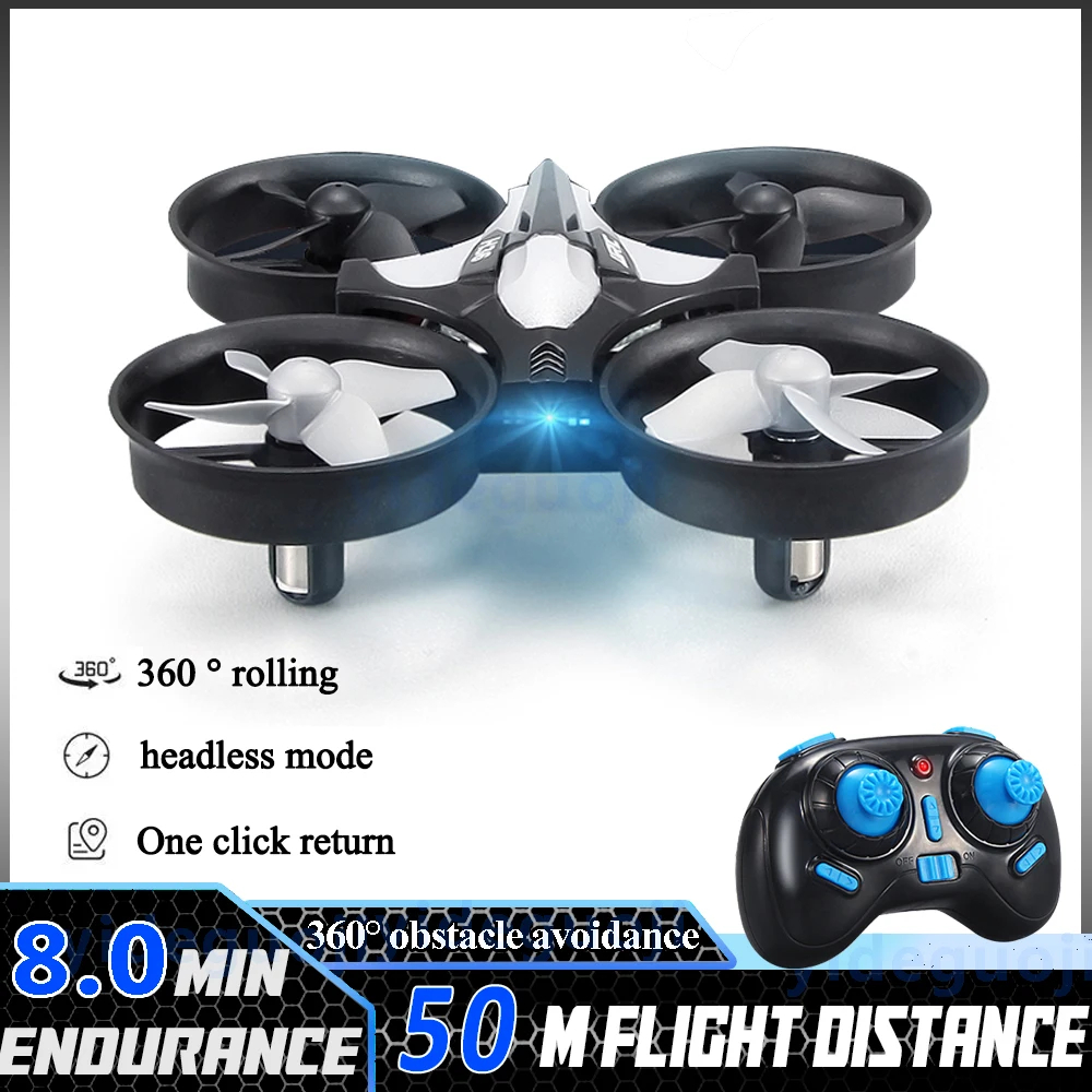 NM58399 Mini RC Drone 6-Axis Headless Mode Anti-collision Helicopter 360 Deg Flip One-Button Return Quadcopter Kids Toys LED Light Drone