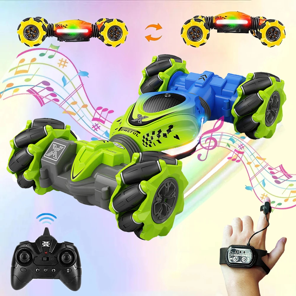 NM58411 RC Car Toy Radio Remote Control Cars 4WD RC Watch Gesture Sensor Rotation Twist Stunt Drift Vehicle Toy for Children Kids
