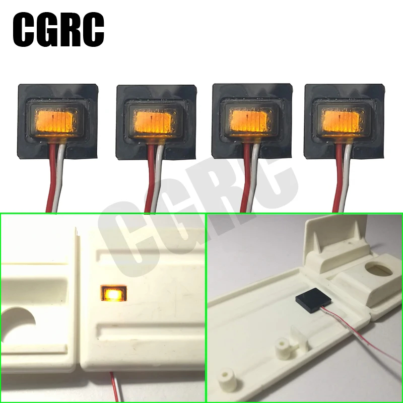 NM58503 Side Skirts Decoration Modified Lights for 1 by 14 Tamiya RC Truck Trailer Tipper Scania DIY Parts - Black & Yellow