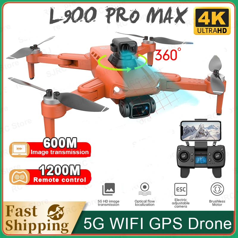 NM61907 Pro SE Max GPS Drone 4K Professional with 5G Wi-Fi FPV Camera Drone L900 Pro SE Foldable RC Quadcopter VS KF102 Max