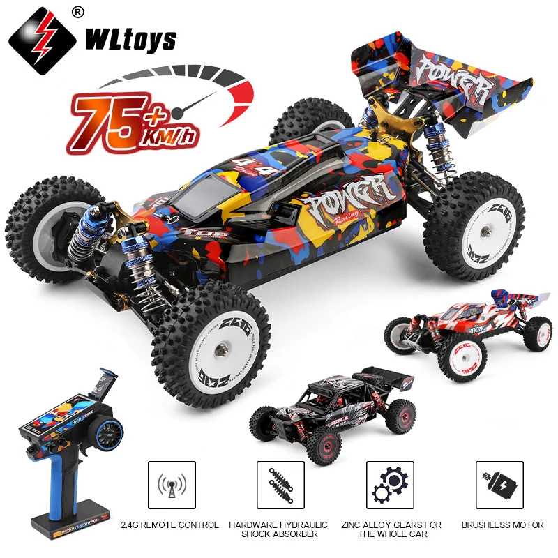 NM61800 124007 75KM-H 4WD RC Car Professional Racing Car Brushless Electric High Speed Off-Road Drift Remote Control Toys for Boy - Multi Color