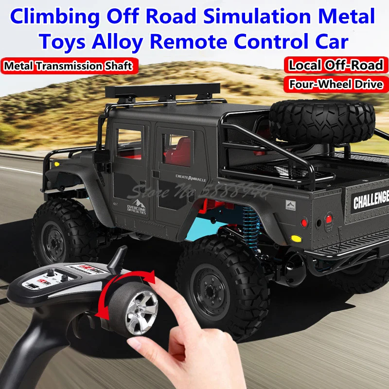 NM61968 Base Climbing Off Road Simulation Remote Control Truck 2.4G 4WD All Terrain LED Lighting High Speed RC Truck Vehicle Model