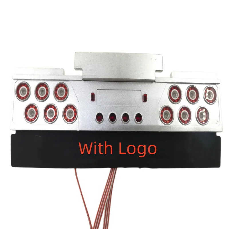 NM62063 Metal Rear Bumper with LED Tail Light Modification Tail Lamp for Tamiya 1 by 14 RC Truck Trailer Actros Scania Man King - Transparent