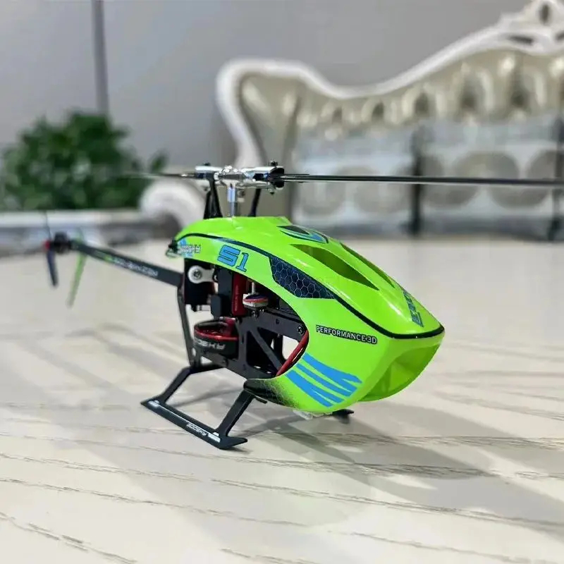 NM62458 S1 RC Helicopter Kids Scale 6CH Only Drone BNF 3D Stunt Double Brushless Motor Direct Drive Flybarless Toys Gifts