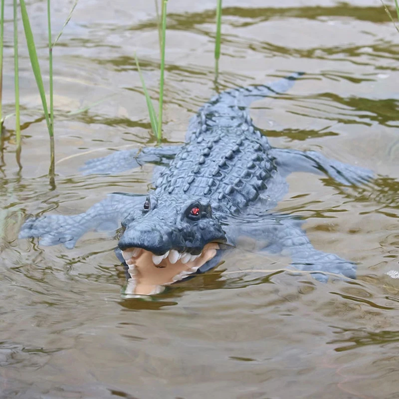 NM58266 Toys 2.4G Electric Remote Control Crocodile Good Sealing Waterproof Swimming Pool RC Boat Toys for Children Summer Gift Boys
