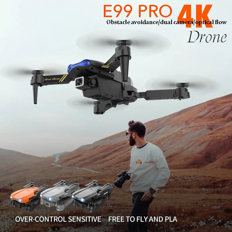 NM58269 K3 Pro PVF 4K Mini Drone HD Camera High Hold Mode Foldable RC Wi-Fi Optical Flow Aerial Photography Quadcopter Helicopter Toy