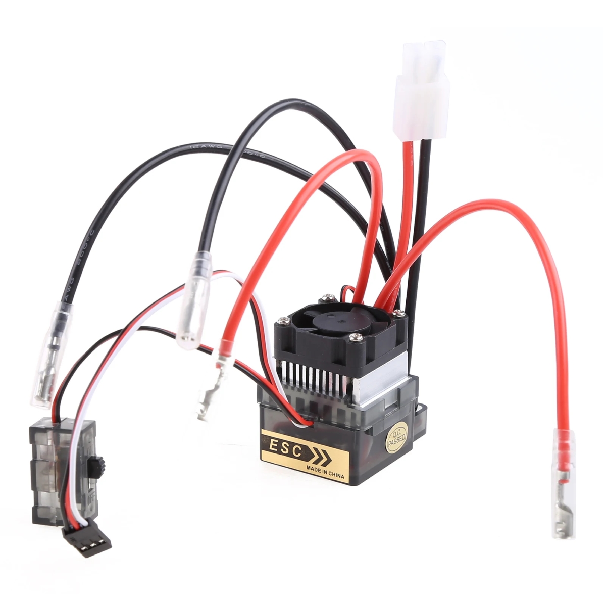 NM58619 320A 2-4S LiPo Battery Brushed ESC Speed Controller T Plug BEC 5.6V 2A for RC 1 by 10 Car Truck Auto