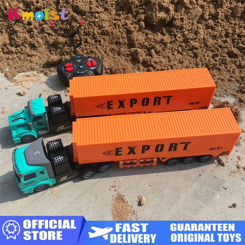 NM58736 Engineering Vehicle Remote Control Construction Truck Heavy Transport Dump Dumper Transporter Container Car Toys for Boys Kid