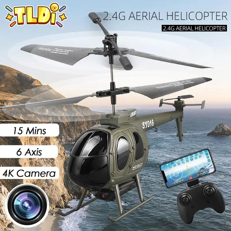 NM58859 RC Helicopter with 4K Camera Toy for Boys 2.4Ghz Remote Control Plane Radio-Controlled Airplane RC Aircraft Children Gift