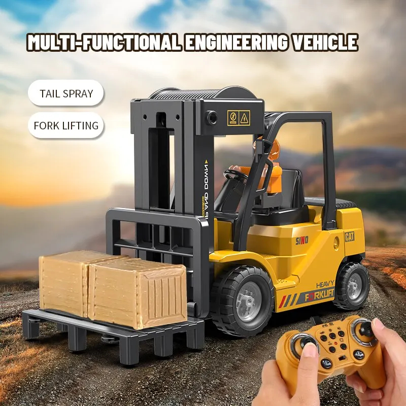 NM58961 Control Crane 12 Channel 2.4GHz Full Functional Remote Control for Klift with Lights & Sounds RC Construction Toy
