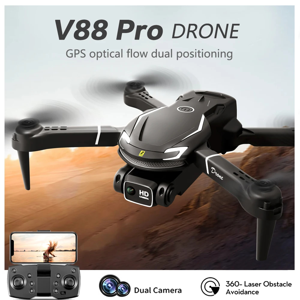 NM59020 Drone Wi-Fi FPV Brushless Motor Optical Flow Localization 4K HD Dual Camera 360 Deg Laser Obstacle Avoidance RC Quadcopter Toys