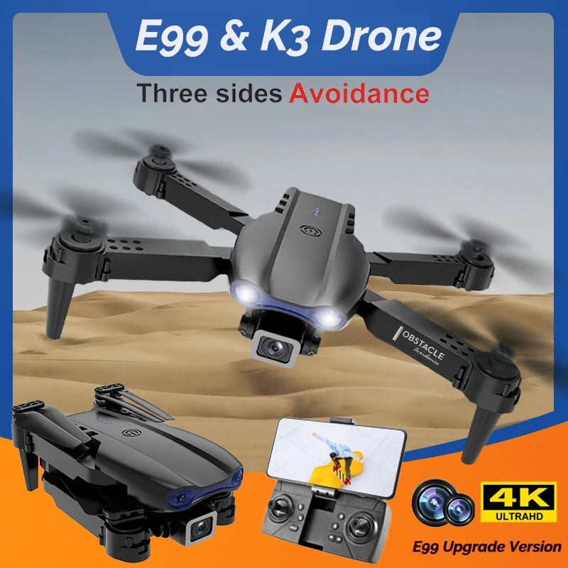 NM58706 K3 Pro Wi-Fi FPV Drone Wide Angle HD 4K 1080P Camera Drones Height Hold RC Foldable Quadcopter Helicopters Remote Airplanes - Multi Color -  UNO1RC