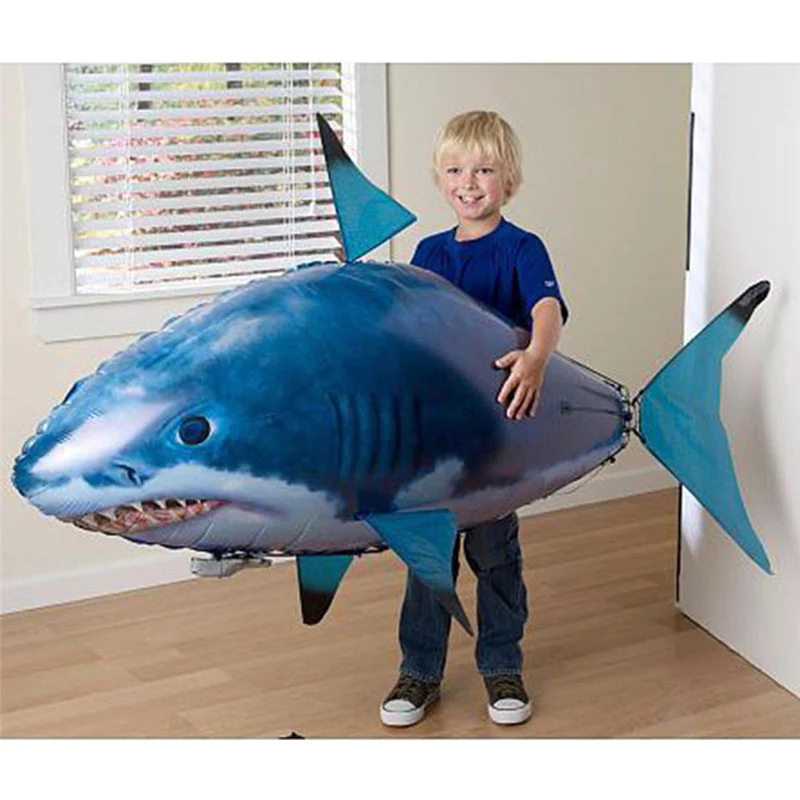NM58817 Remote Control Shark Balloons Inflatable Flying Shark Helium Balloon for Boys & Girls Birthday Gift Remote Control Toys