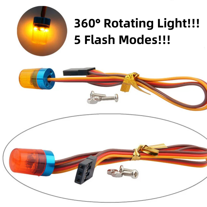 NM58982 Alarm Lamp for 1 by 14 Tamiya RC Truck LED Warning Lights Scania Actros Man for Benz Tamiya Lesu Tractor Upgrade Parts - Multi Color
