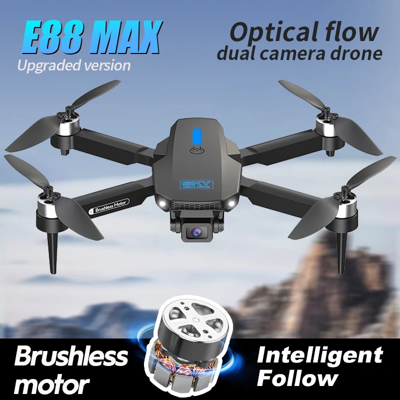 NM58996 Max Pro Drone with Camera HD 4K for Men Remote Control Drone Helicopter Quadcopter RC Airplane Children Boys Toys Gifts - Black