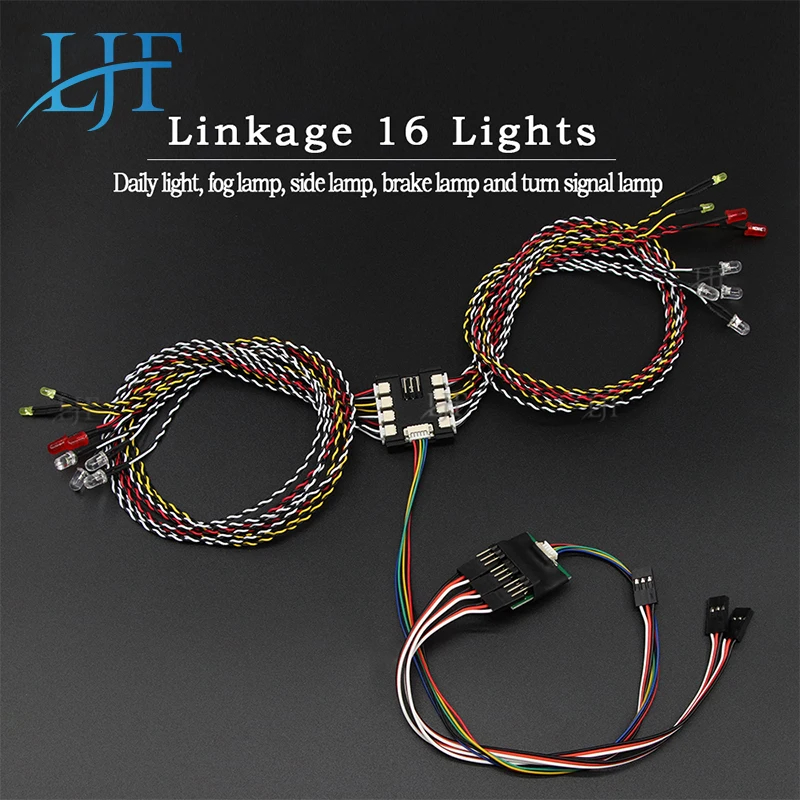 NM59084 RC Cars Model Linkage Light Linkage Steering 16 Light 16 Light Beads for Climbing Car Truck Flat Sports Car Drift Car L39