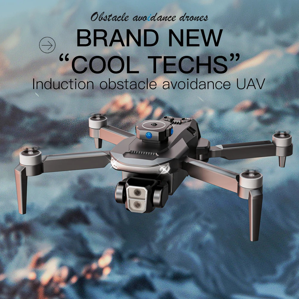 NM59449 RC Drone 4K HD Dual Camera 360 Deg Infrared Obstacle Avoidance Optical Flow Positioning Brushless Foldable Quadcopter - Black & Gray