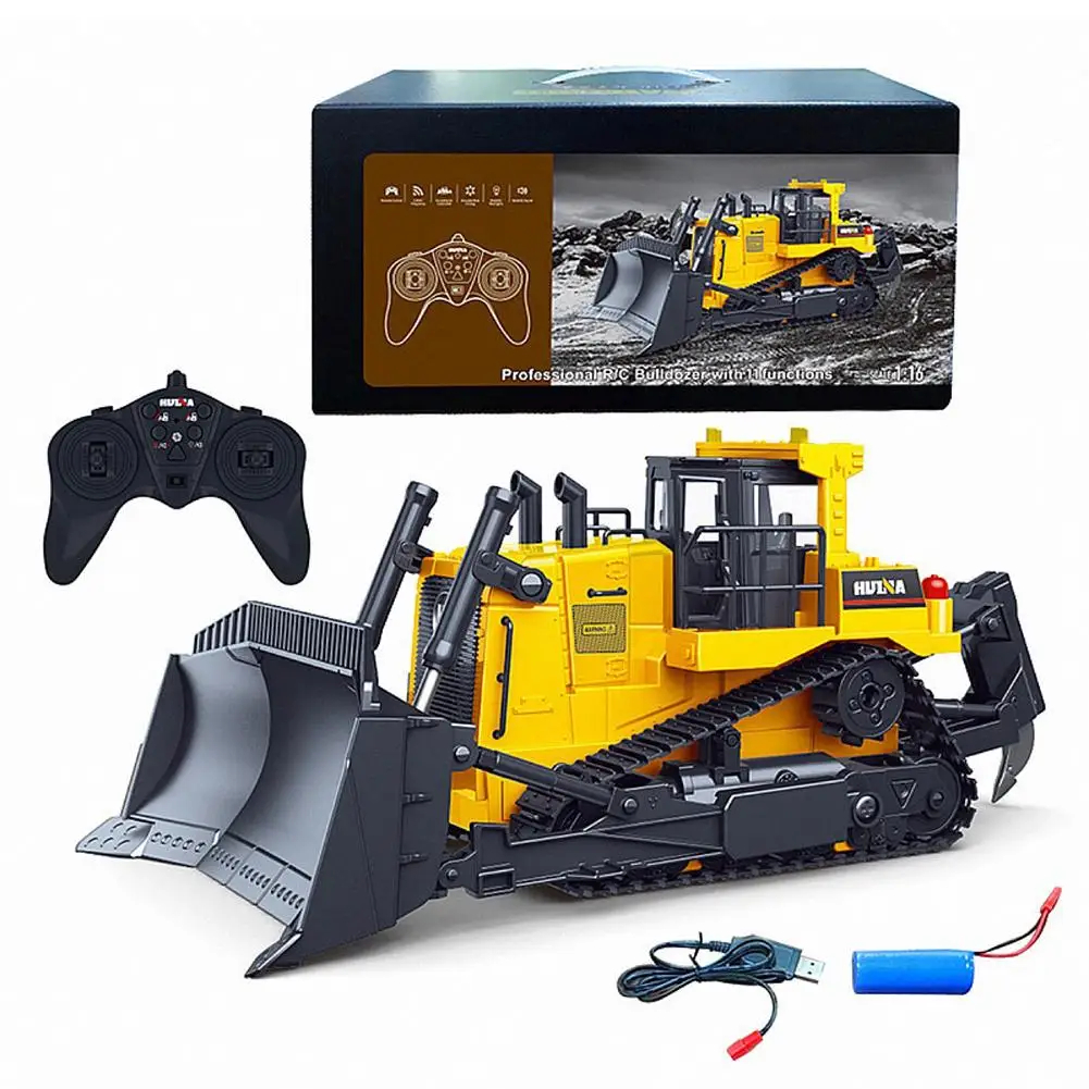 NM59921 1554 Remote Control Truck 11ch RC Bulldozer Machine on Control Car Toys for Boys Hobby Engineering Christmas Gift