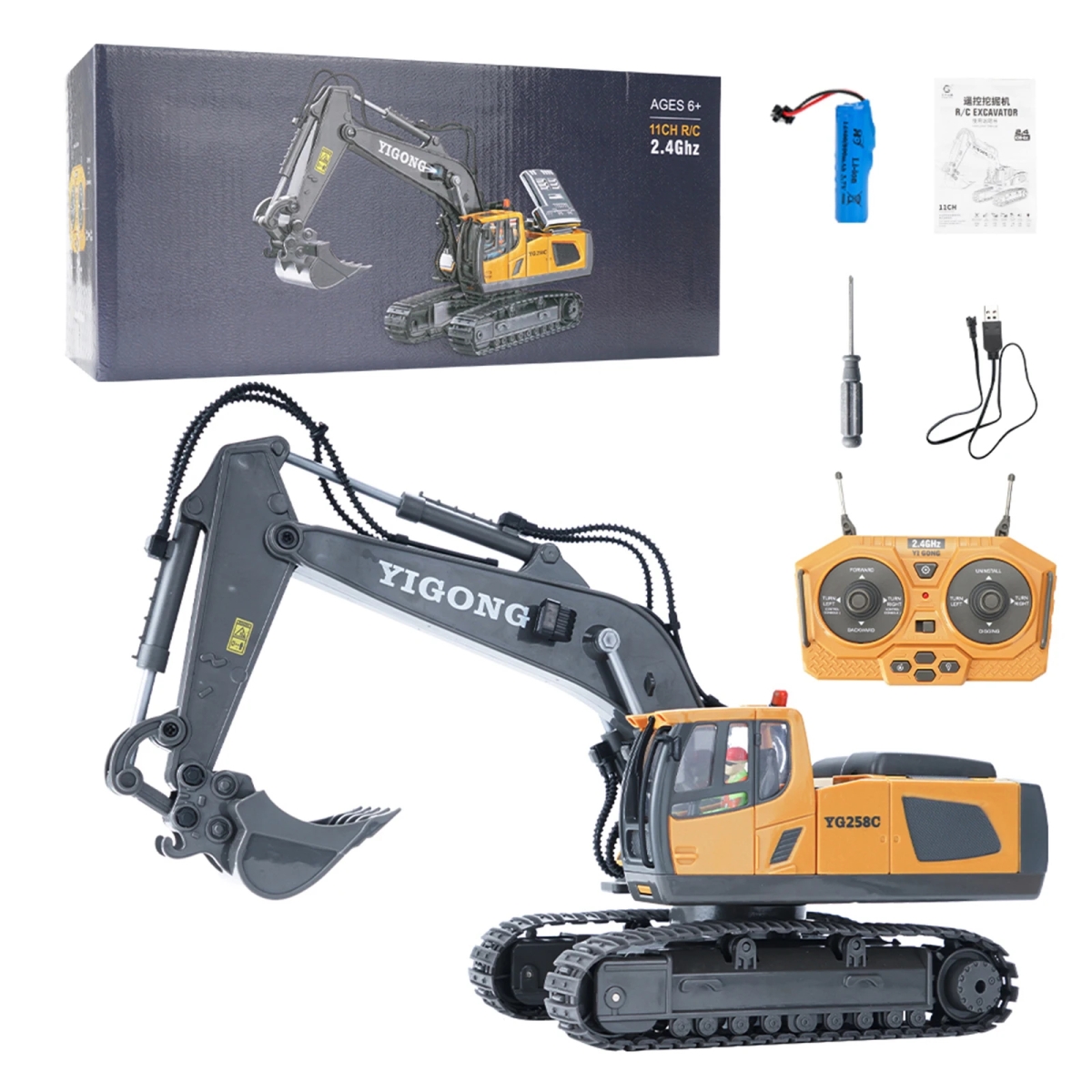 NM60069 1-20 RC Excavator Remote Control Truck RC Crawler Engineering Vehicle Excavator Car Truck Radio Control Cars for Kid Gift