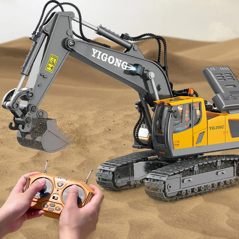 NM59851 Excavator Dumper 2.4G Radio Control RC Car Engineering Vehicle Crawler Truck Bulldozer Electronic Toys Cars for Boys Gifts
