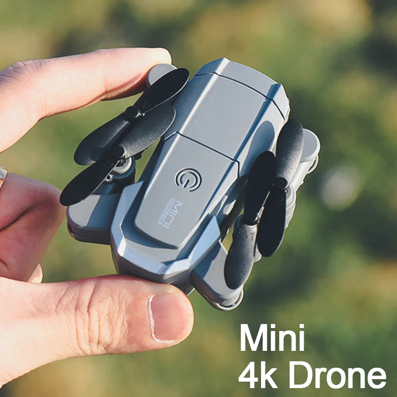 NM60002 Mini Drone Aerial Photography 4K HD Camera Fixed Height Remote Control Airplane Wi-Fi FPV Foldable Quadcopter Drone Gift Toy - Black