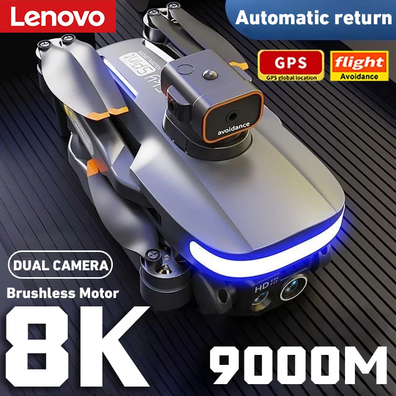 NM60014 P14 Max GPS Drone Professional 8K HD Camera Intelligent Obstacle Avoidance Brushless Foldable Quadcopter RC Distance 9000M - Black & Gray