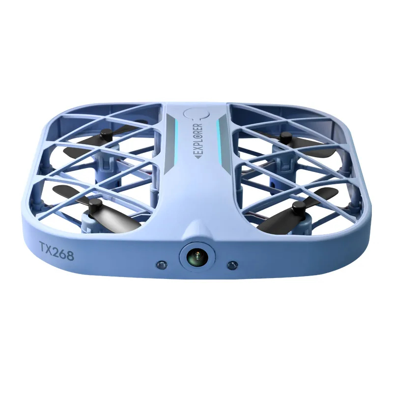 NM60076 Drone 8K-4K Quadcopter with Camera Real-Time Transmission Mini Pocket UFO Small Remote Control Plane Toy Boy JJRC H10 - White & Blue