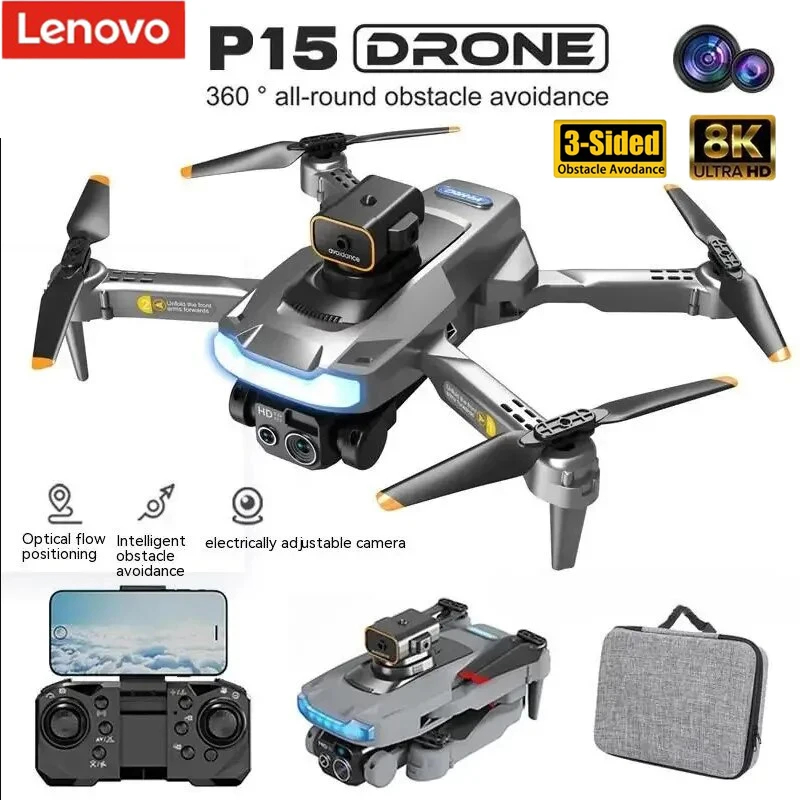 NM60172 P15 Professional 8K GPS HD Dual Camera Obstacle Avoidance Optical Flow Positioning Brushless RC 5000 m Drone