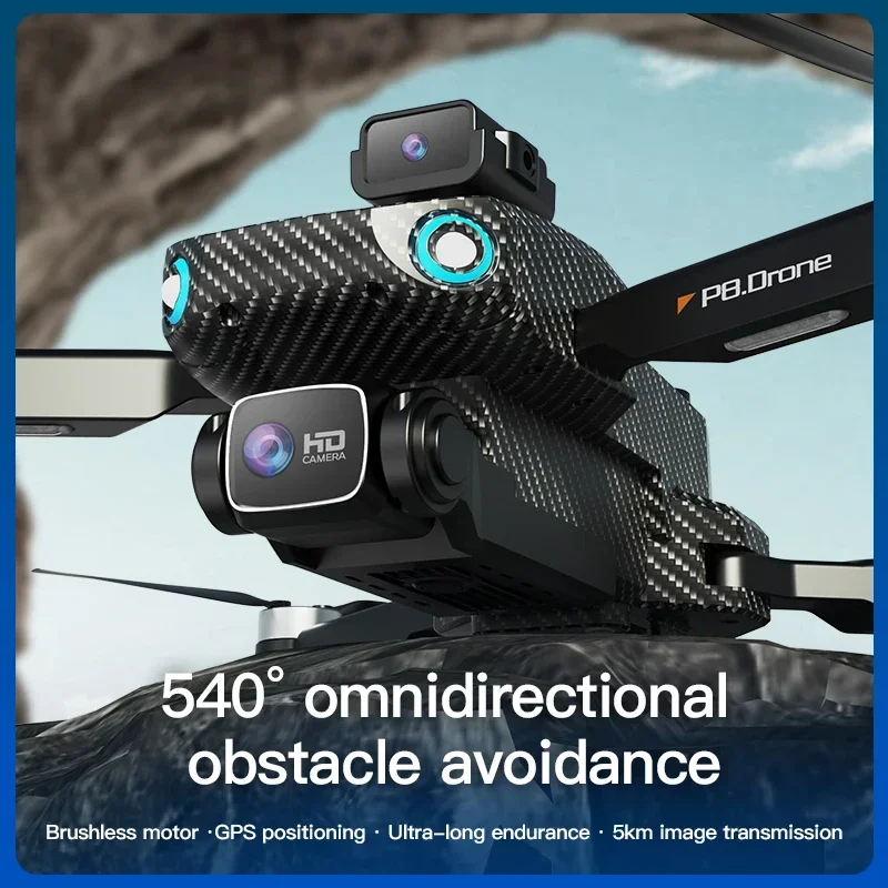 NM60204 P8 GPS Drone 8K HD Dual Camera Optical Flow Position Brushless Obstacle Avoidance RC Foldable Quadcopter Aerial Photography