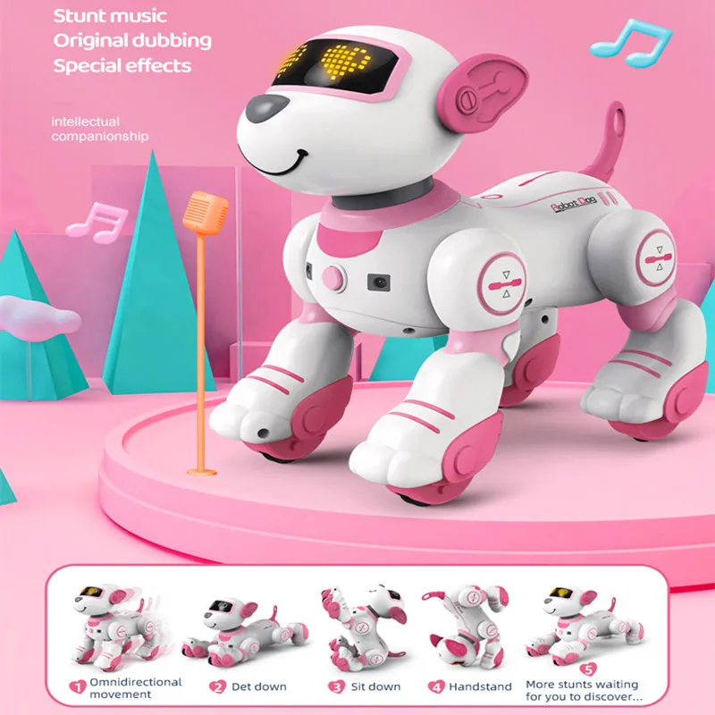 NM60344 Robot Electronic Dog Robot Dog Stunt Walking Dancing Toy Intelligent Touch Remote Control Electric Pet for Childrens Toys
